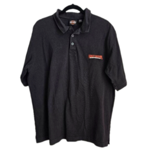 Harley Davidson Black Polo Golf Shirts  Size Large
